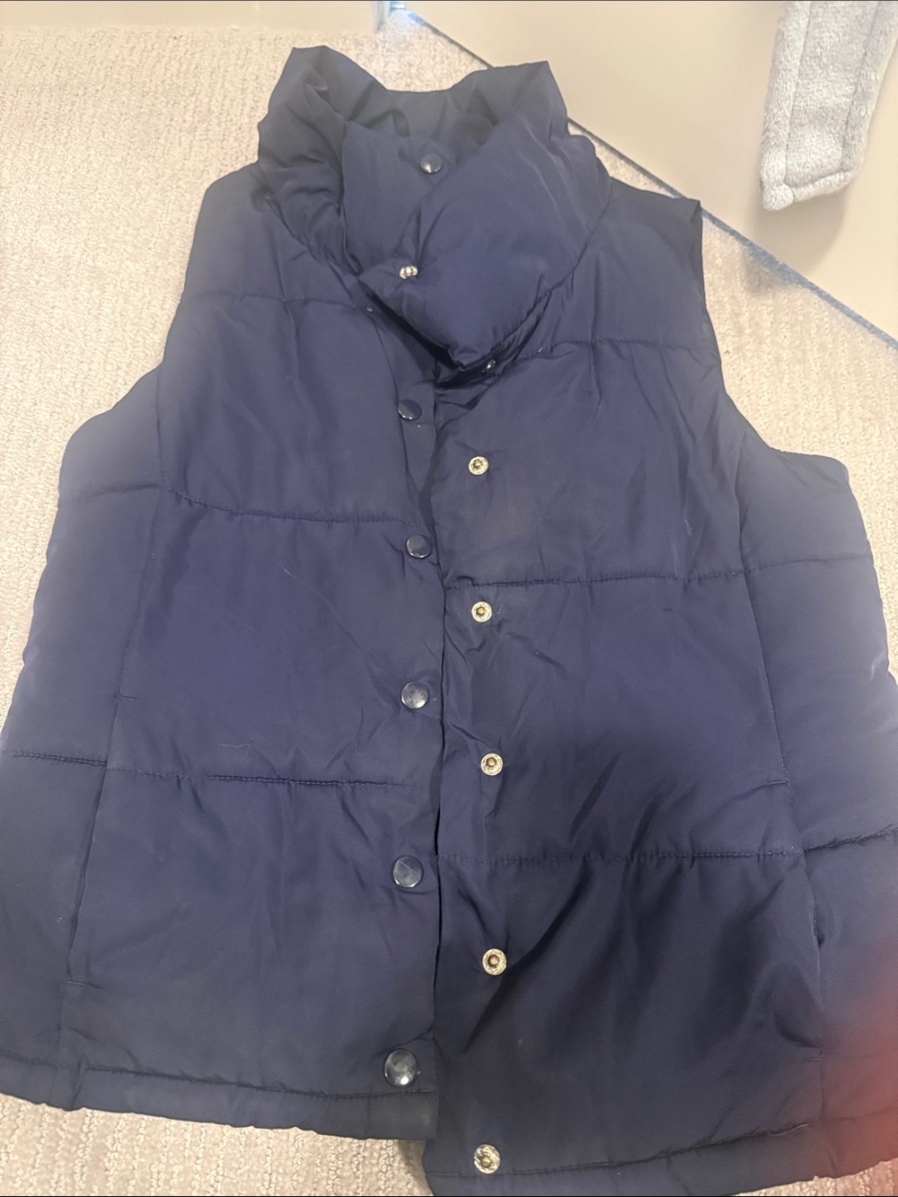 Forever 21 Navy Quilted Puffer Vest
